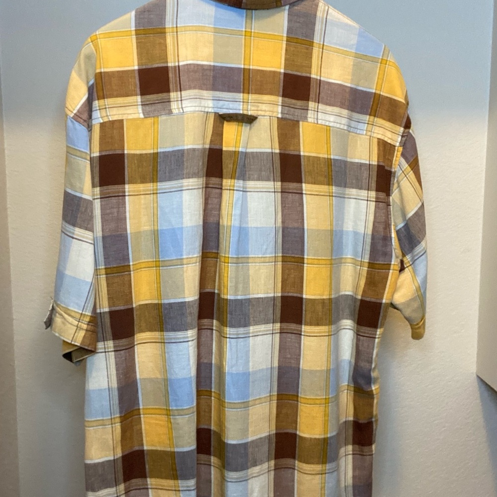 Phat Farm Blue, Yellow, and Brown Plaid Shirt - Picture 2 of 11